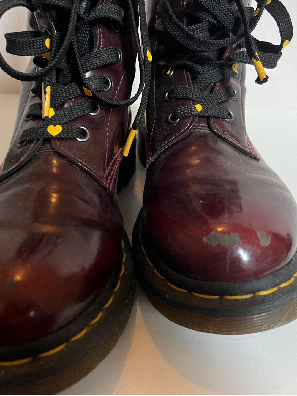 Dr. Martens women’s Burgundy Wine Maroon Red Lace-Up Leather Boots size 8